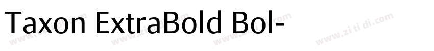 Taxon ExtraBold Bol字体转换